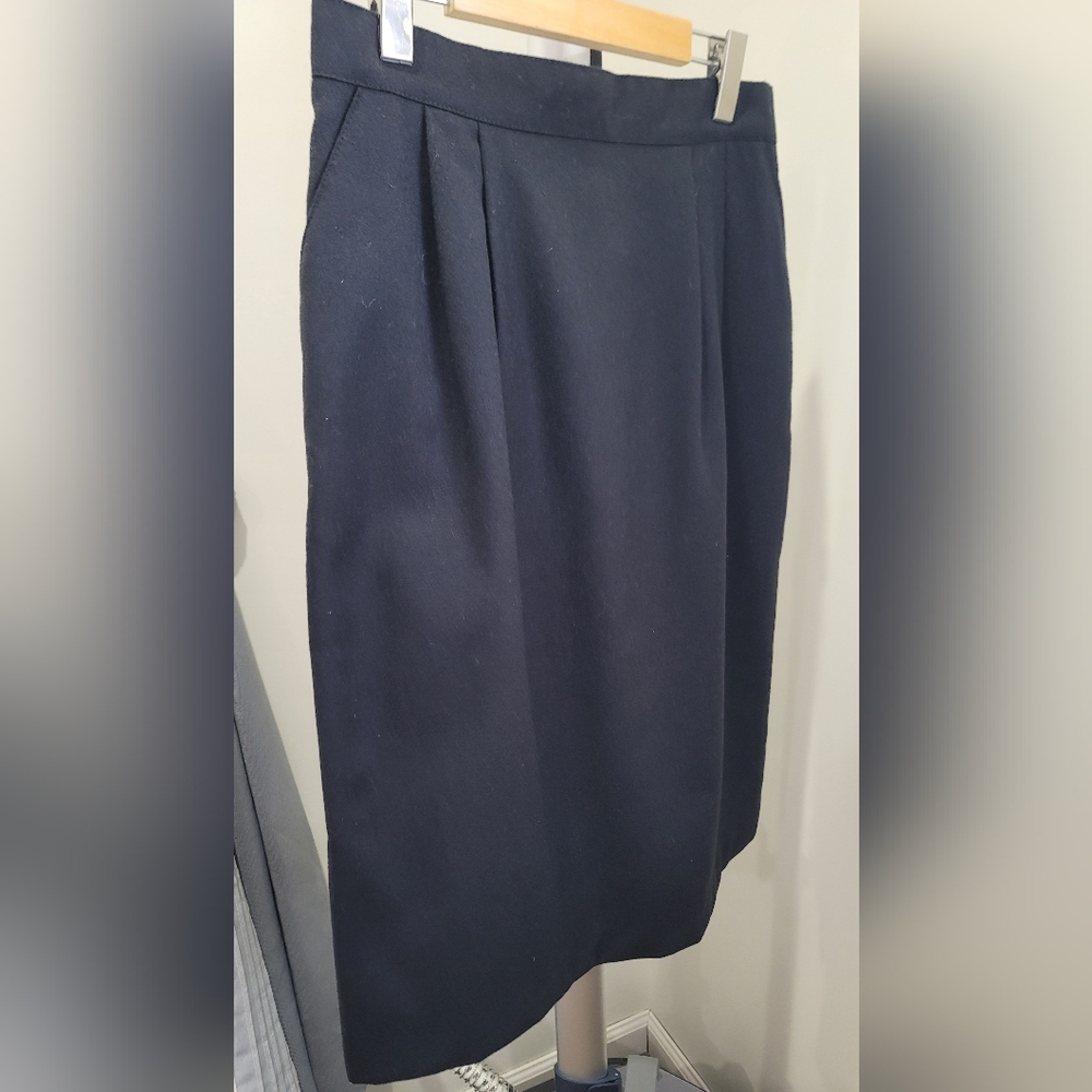 Vintage Initiatives Wool Midi Skirt - 100% Wool / Made in Canada